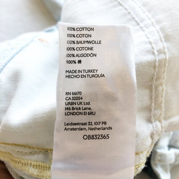 WE THE FREE Maggie Mid Rise Straight Leg Paradise Blue Ripped Jeans Womens 26 - Picture 6 of 9